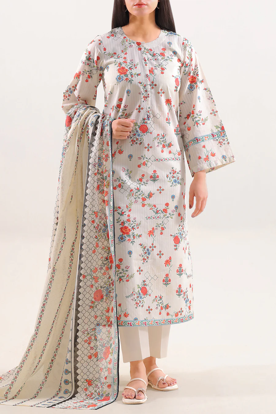 Saya Premium Unstitched Printed Lawn 3 Piece U01-25463-01A