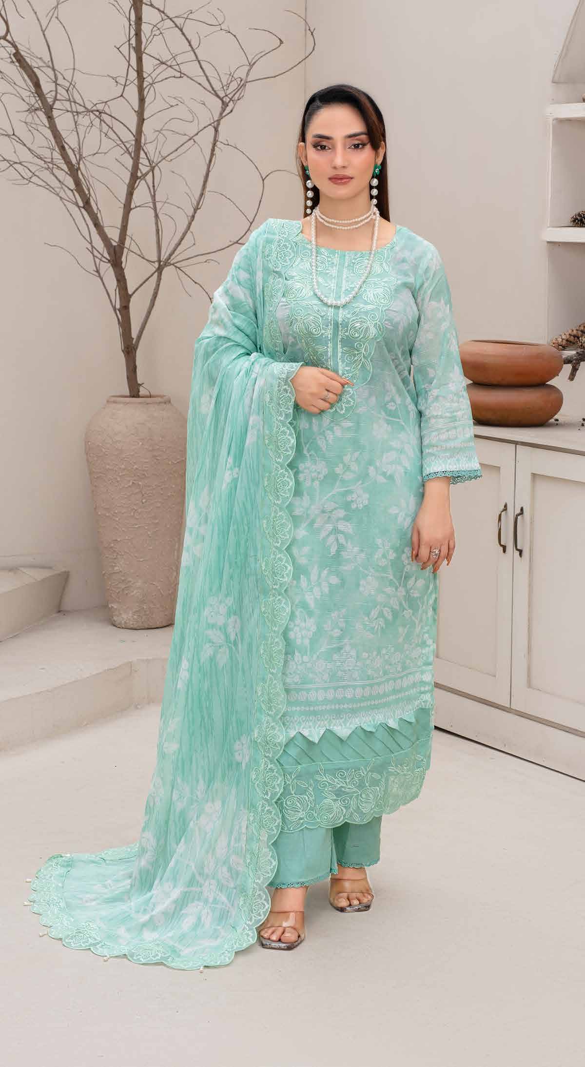 Ayeza Collection Bloom Girl Vol 152 embroidered lawn suit